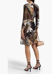 Etro - Embellished patchwork-effect wool dress - Brown - IT 40
