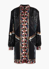 Etro - Embellished silk dress - Black - IT 46