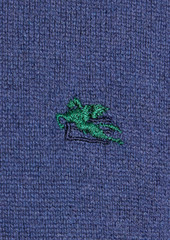 Etro - Embroidered wool and cashmere-blend sweater - Blue - S
