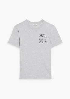 Etro - Flocked cotton-jersey T-shirt - Gray - S