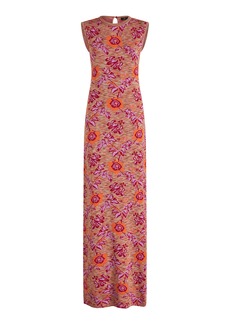 Etro - Floral-Knit Maxi Dress - Pink - IT 42 - Moda Operandi