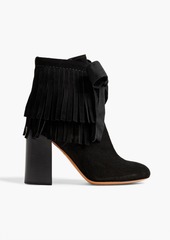 Etro - Fringed suede ankle boots - Black - EU 36