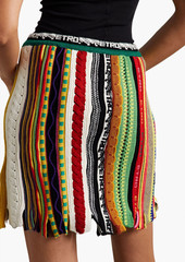 Etro - Jacqaurd-knit wool-blend mini skirt - Multicolor - IT 40