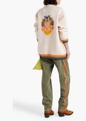 Etro - Jacquard-knit wool-blend cardigan - Orange - IT 40