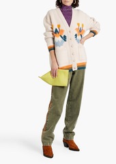 Etro - Jacquard-knit wool-blend cardigan - Orange - IT 40