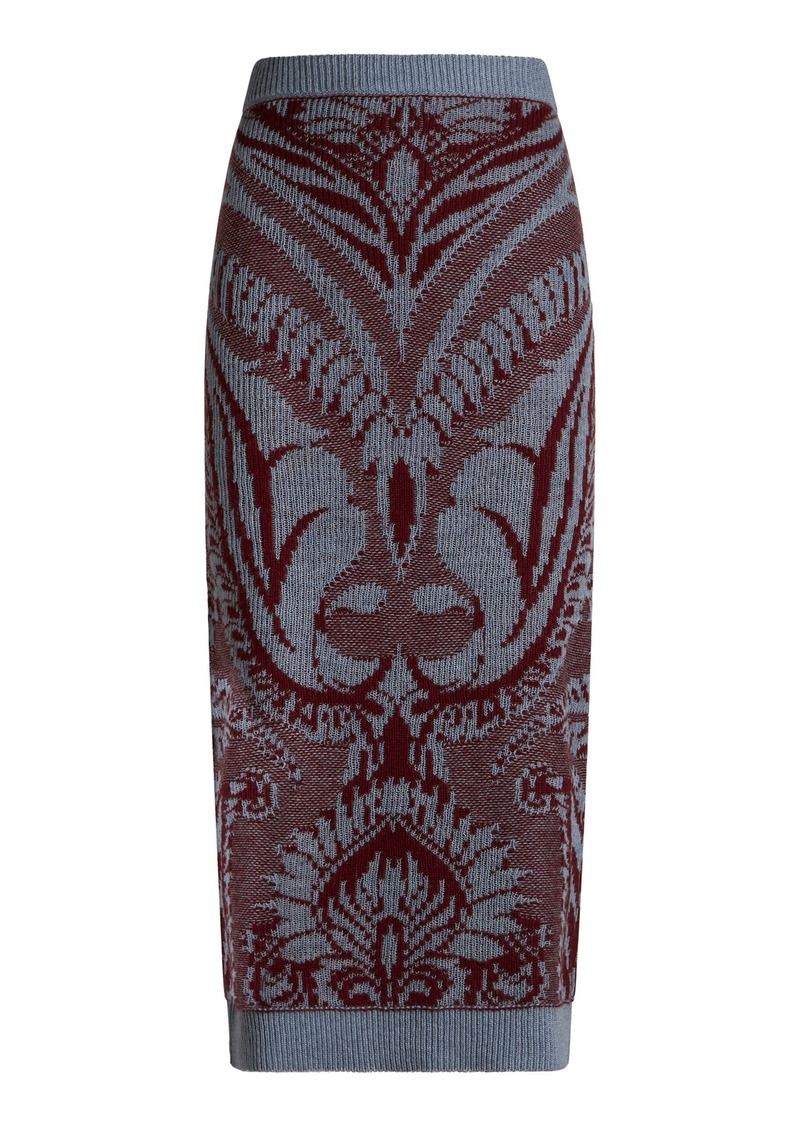 Etro - Knit Wool Midi Pencil Skirt - Multi - IT 44 - Moda Operandi