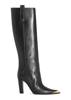 Etro - Leather Knee-High Boots - Black - IT 37 - Moda Operandi