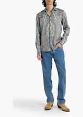 Etro - Paisley-print cotton-poplin shirt - Blue - M