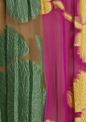 Etro - Pleated fil coupé cotton and silk-blend top - Multicolor - IT 38