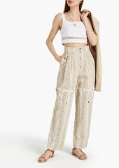 Etro - Printed high-rise wide-leg jeans - White - IT 44
