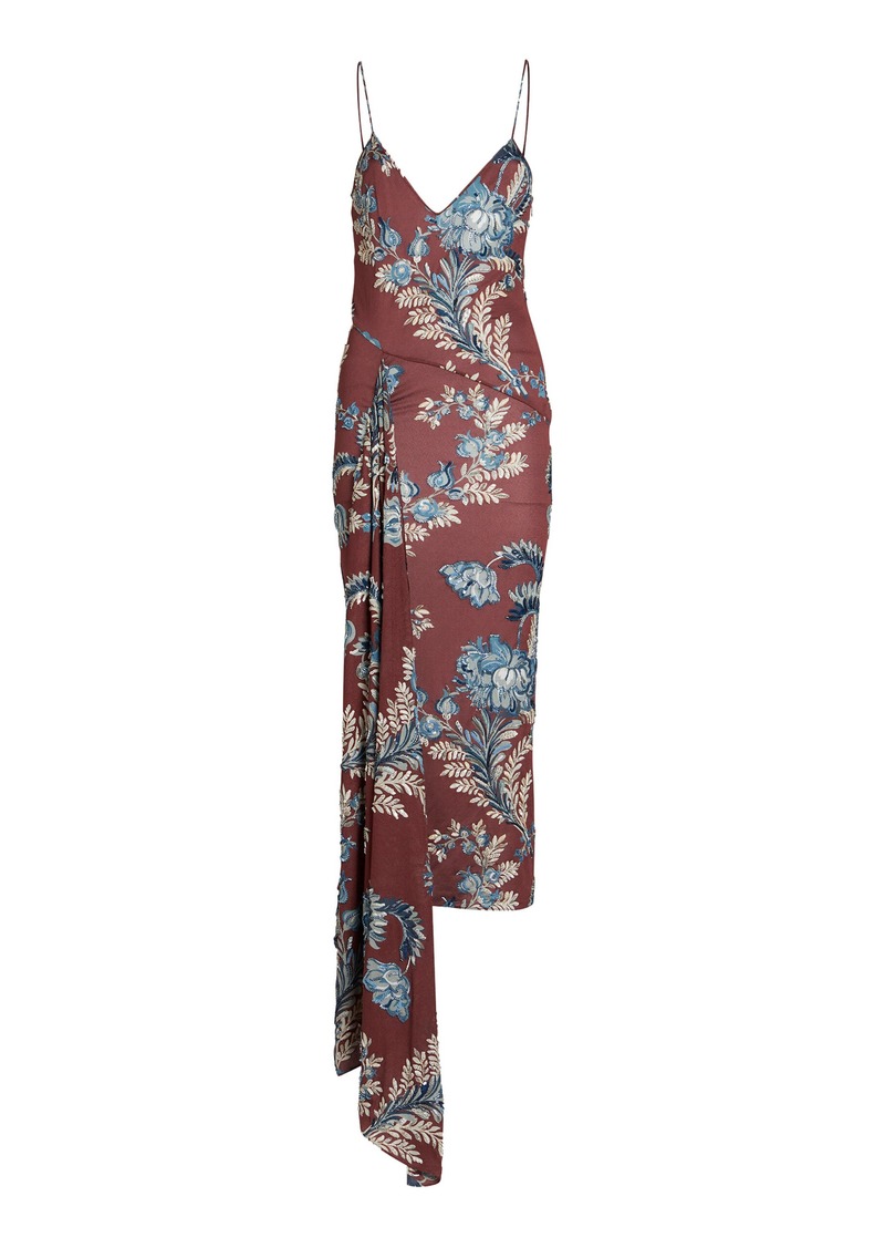 Etro - Printed Jersey Midi Dress - Multi - IT 40 - Moda Operandi