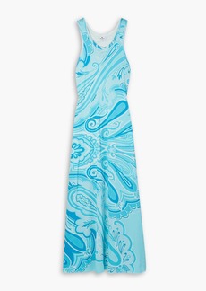 Etro - Printed knitted maxi dress - Blue - IT 44