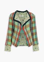 Etro - Printed silk crepe de chine jacket - Green - IT 40