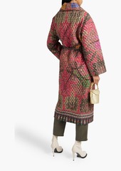 Etro - Quilted printed silk coat - Multicolor - IT 44