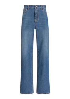 Etro - Rigid High-Rise Straight-Leg Jeans - Medium Wash - 28 - Moda Operandi