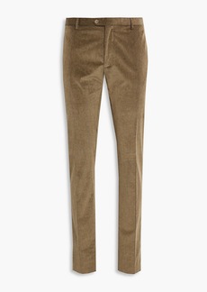 Etro - Slim-fit cotton-blend corduroy pants - Green - IT 56