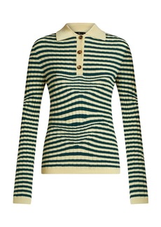 Etro - Striped Knit Wool Polo Sweater - Stripe - IT 38 - Moda Operandi