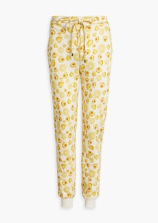 Etro - Tapered printed French cotton-terry sweatpants - Yellow - M