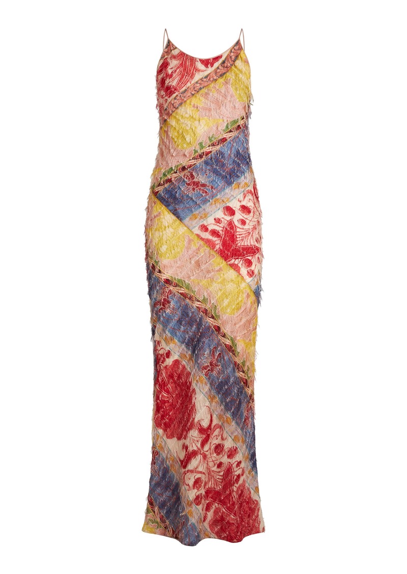 Etro - Wefted Woven Maxi Slip Dress - Multi - IT 44 - Moda Operandi