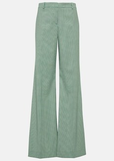 Etro Checked mid-rise wide-leg pants
