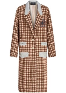 ETRO Checked wool blend coat