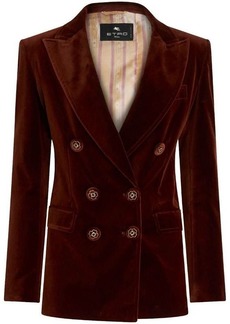 ETRO Cotton double-breasted blazer jacket