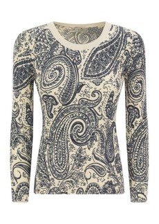 ETRO Crew-neck sweater with Paisley pattern