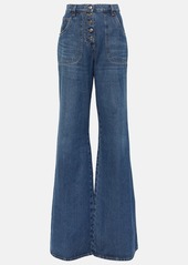 Etro Embroidered flared jeans