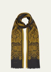 Etro Floral Paisley Cashmere-Blend Scarf