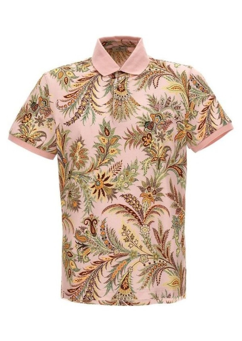 ETRO Floral print polo shirt