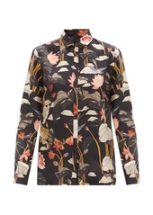 Etro Floral-print silk-faille shirt