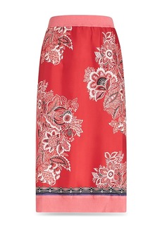 Etro Floral Pull On Skirt