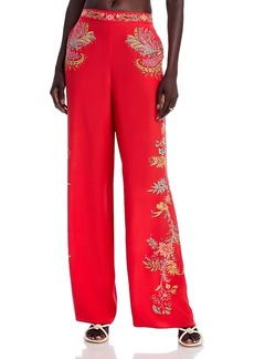 Etro Floral Silk Palazzo Pants