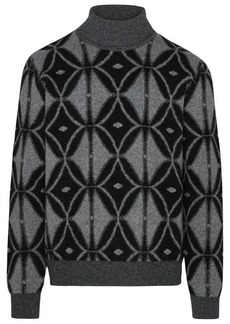 ETRO Grey wool turtleneck sweater