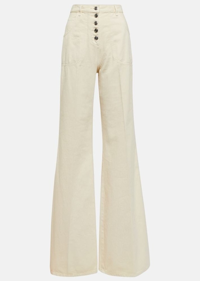 Etro High-rise wide-leg jeans