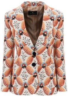 Etro jacquard jacket with floral motif