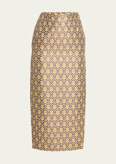 Etro Jacquard Pencil Midi Skirt