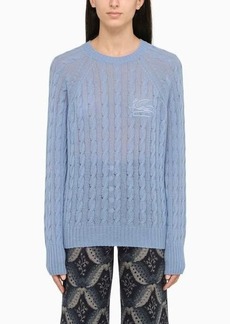 ETRO Light cable-knit crew-neck sweater