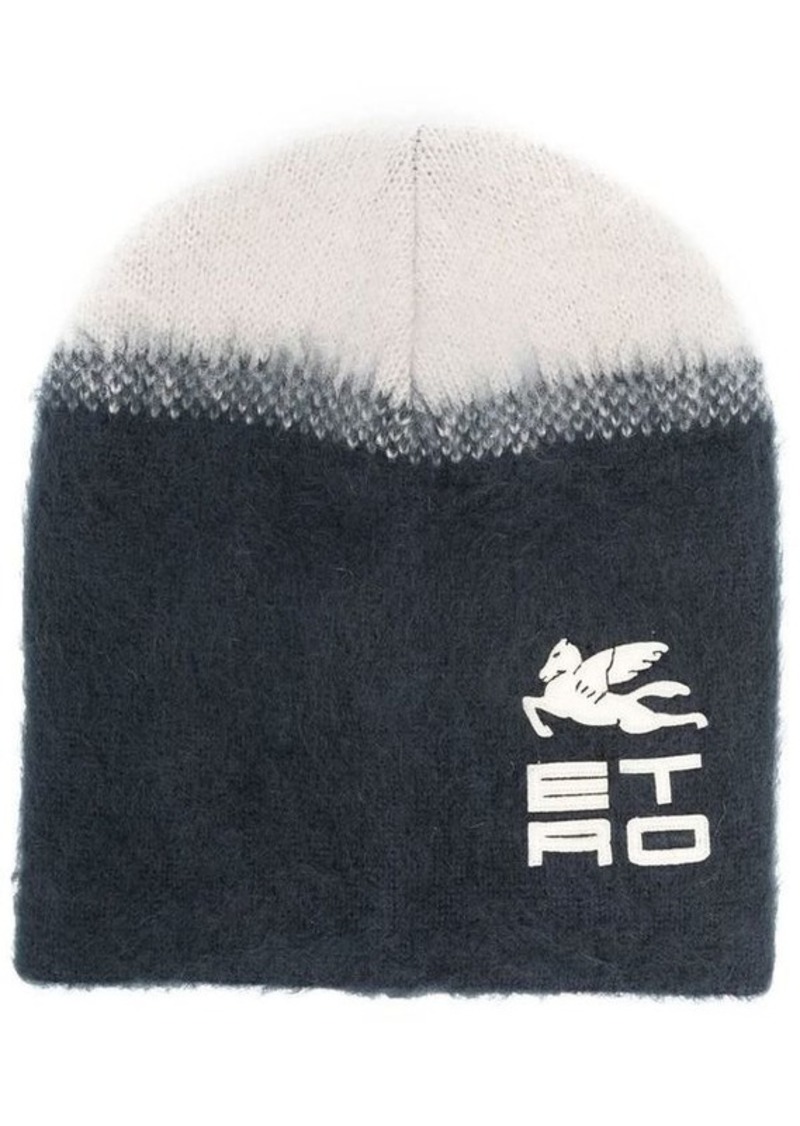 ETRO Logo bicolor beanie