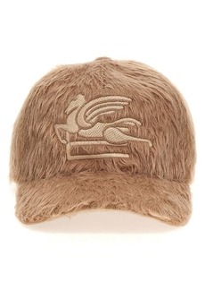 ETRO Logo embroidery fur cap