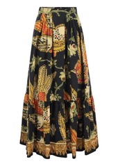 ETRO Long skirt in cotton poplin