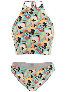 Etro multicolored floral bikini set