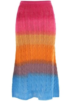 Etro multicolored gradient wool skirt