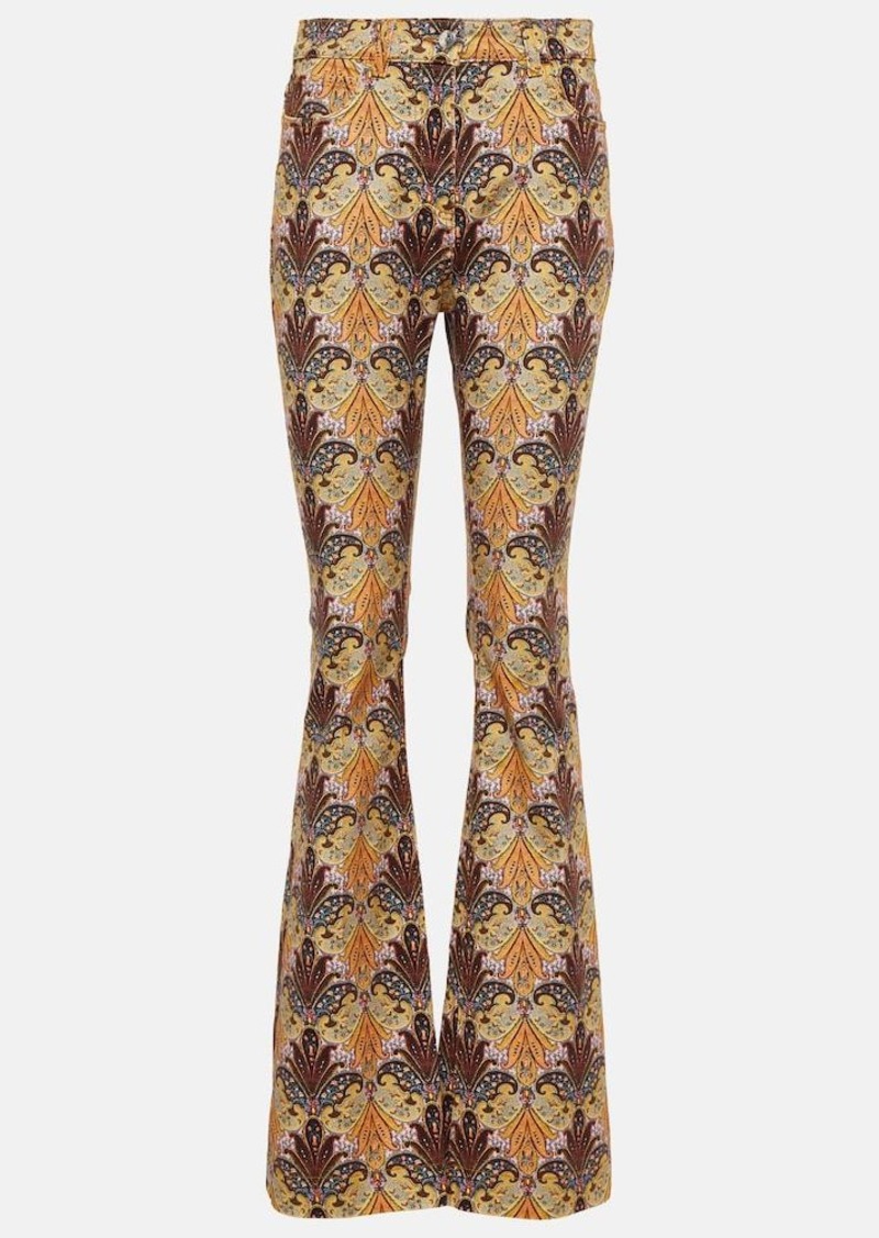 Etro Paisley high-rise flared jeans