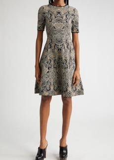 Etro Paisley Jacquard Knit A-Line Dress