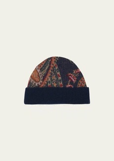 Etro Paisley Knit Ribbed Beanie