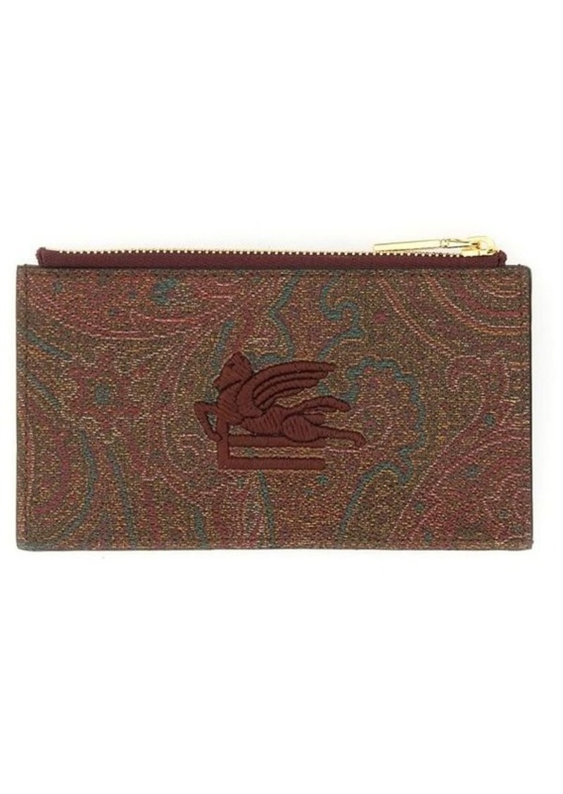 ETRO PAISLEY POUCH WITH LOGO