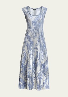 Etro Paisley Printed Knitwear Midi Dress