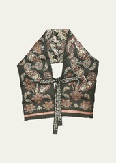 Etro Paisley Quilted Wool-Blend Scarf