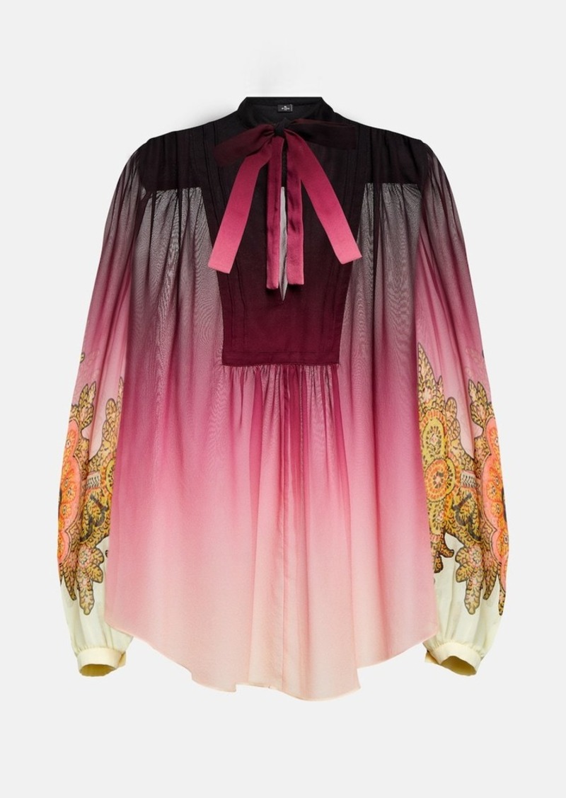 Etro Paisley silk georgette blouse